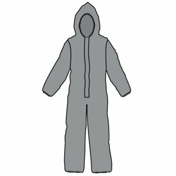 Kappler Zytron 200 Coverall, Gray, S/M, 6PK Z2H428GYSMMD